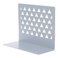 Metalen driehoekige holle bureaublad organisator boekensteunen ondersteuning stand houder plank Bookrack thuiskantoor benodigdheden (grijs) - thumbnail