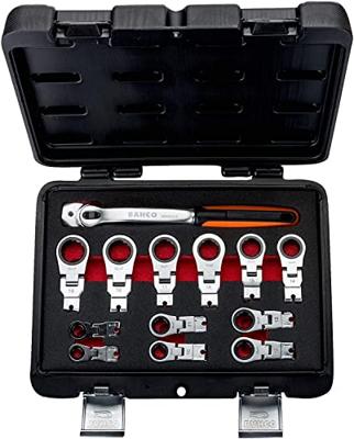 Bahco Ringratelsleutelset | verstelbaar - 12-delig - kunststof houder - 42RM/S12