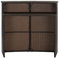 Tuinbartafel 120x55x110 cm poly rattan bruin - thumbnail
