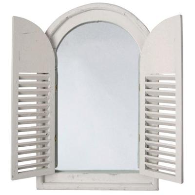 Spiegelkozijn met Houten deurtjes / Esschert Design