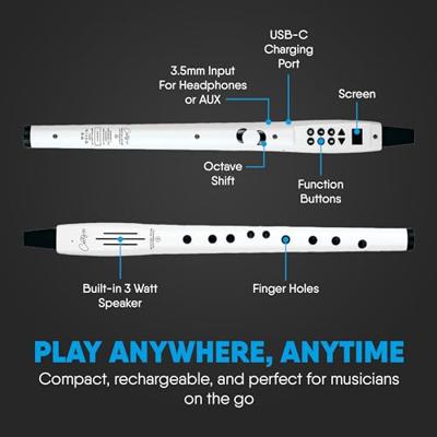 Carry-On Digital Wind Instrument 2 White digitaal blaasinstrument - thumbnail