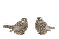 Sculptuur Vogeltje glinster goud a2 polystone - thumbnail