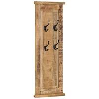 VidaXL Kapstokken 2 st 38x100 cm massief mangohout - thumbnail