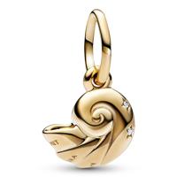 Pandora Disney 762685C01 Hangbedel The Little Mermaid Enchanted Shell zilver-zirconia goudkleurig-wit - thumbnail