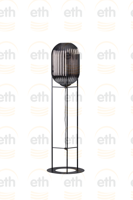 ETH VloerlampGlamm 136cm zwart met spiegelglas - 05-VL8369-3036 - thumbnail