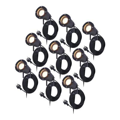 9x Sydney LED Prikspots - 1.5m kabel - 2700K - 4W 345lm - Kantelbaar - IP65 - Zwart 9x Sydney LED Prikspots - 1.5m kabel - 2700K - 4W 345lm - Kantelbaar - IP65 - Zwart