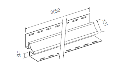 Fronto Inwendig hoekprofiel Oak V-Black