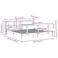 Bedframe zonder matras massief grenenhout 180x200 cm - thumbnail