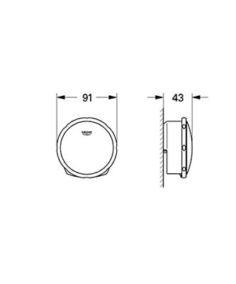Badafvoercombinatie Grohe Others Supersteel (excl. inbouwdeel)