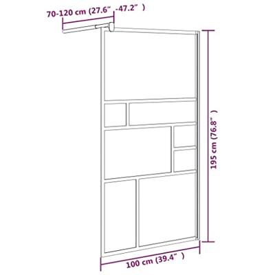 Inloopdouchewand 100x195 cm ESG-glas wit - thumbnail