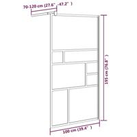 Inloopdouchewand 100x195 cm ESG-glas wit - thumbnail