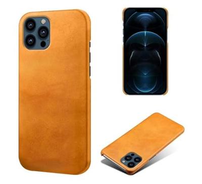 Casecentive Leren Back case iPhone 13 Pro tan