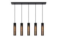 Lucide LIONEL - Hanglamp - 5xE27 - Zwart - thumbnail