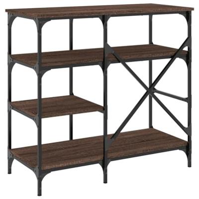 VidaXL Bakkersrek 90x40x84 cm bewerkt hout en metaal bruin eikenkleur
