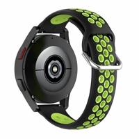 Siliconen sportbandje met gesp - Zwart + groen - Garmin Vivoactive 6 / Vivoactive 5 / Vivoactive 3 - thumbnail