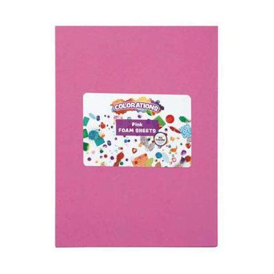Colorations - foam vellen roze, 10st.