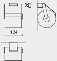 Zack Atore Toiletrolhouder polish met klep - thumbnail