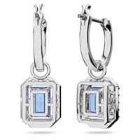 Swarovski 5619500 Oorhangers Millenia Octagon zilverkleurig-blauw-wit 8 x 23 mm - thumbnail