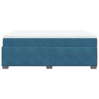 Boxspring met matras fluweel donkerblauw 140x200 cm - thumbnail