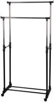 Kledingrek mobiel dubbel 75x42x93-158cm - thumbnail