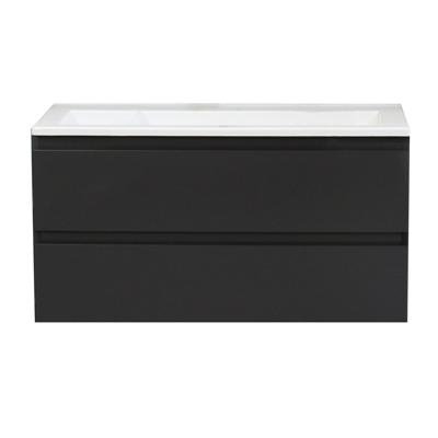 Badkamermeubel BWS Pepper Acryl Wastafel Zonder Kraangat 100x55x46 cm Antraciet
