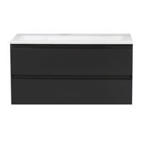 Badkamermeubel BWS Pepper Acryl Wastafel Zonder Kraangat 100x55x46 cm Antraciet - thumbnail