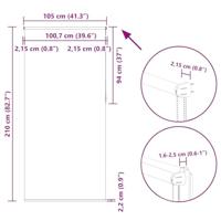 Rolgordijn verduisterend 105x210 cm stofbreedte 100,7 cm - thumbnail