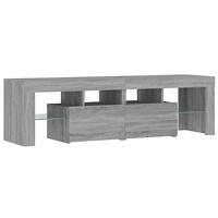 Tv-meubel met LED-verlichting 140x36,5x40 cm grijs sonoma eiken - thumbnail