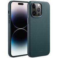 Accezz MagSafe Leather Backcover iPhone 14 Pro Max Telefoonhoesje Groen - thumbnail