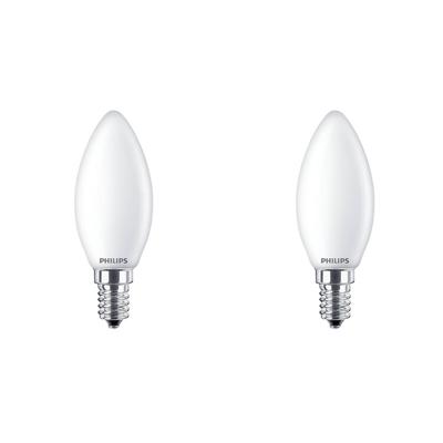 Philips Lichtbron kaars 4,3W - E14 - 2700K - 470 lumen set van 2 wit 929001345367