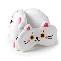 Relaxeazzz Maneki Neko Gelukskat Rond Reiskussen & Slaapmasker - thumbnail