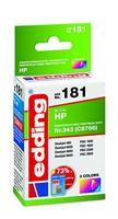 Edding Inktcartridge vervangt HP 343 (C8766EE) Compatibel Kleur EDD-181 18-181 - thumbnail