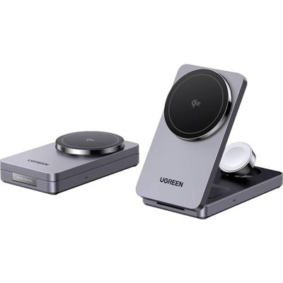 UGREEN UGREEN W707 3-in-1 15W Magnetic Charger Wireless Charger 15 W Grijs