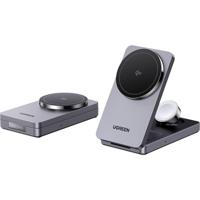 UGREEN UGREEN W707 3-in-1 15W Magnetic Charger Wireless Charger 15 W Grijs - thumbnail