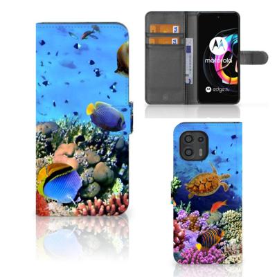 Motorola Edge 20 Lite | Telefoonhoesje | Met pasjeshouder | Vissen Motorola Edge 20 Lite | Telefoonhoesje | Met pasjeshouder | Vissen