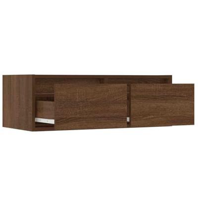 Tv-meubel met LED-verlichting 75x35,5x25 cm bruin eikenkleur