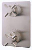 Wiesbaden Cross afbouwdeel therm. 2 weg geb.staal - thumbnail