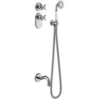 Badkraan Tres Clasic Thermostatisch Inbouw Incl. Handdouche Chroom Tres - thumbnail