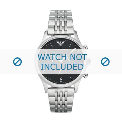 Armani horlogeband AR1863 Roestvrij staal (RVS) Zilver 22mm