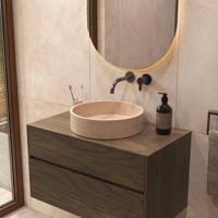 Salenzi Travertin Light Waskom 40x40x10cm Opbouwmodel - thumbnail