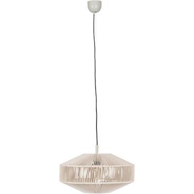 Stijlvolle LED Hanglamp Trion Silka - E27 Fitting - 46cm - Cremewit Metaal