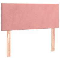 Boxspring met matras fluweel roze 90x190 cm - thumbnail