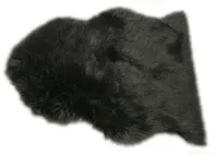 van der Leeden kleedje polyester schapenvacht 65x90cm steel - thumbnail