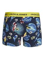 Jack - Jones Jacflower Bird Trunks 3 Pack Noos Boxershorts Surf The Web Black - Black - thumbnail