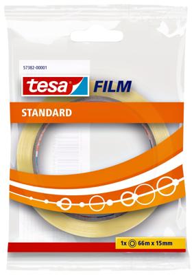 Plakband tesafilm standaard 66mx15mm transparant Plakband tesafilm standaard 66mx15mm transparant