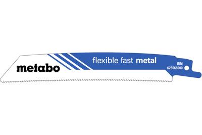 Metabo Accessoires Reciprozaagbladen | "Flexible Fast Metal" | (5 st.) | BiM | 150x1.4mm | curved - 626566000 Metabo Accessoires Reciprozaagbladen | "Flexible Fast Metal" | (5 st.) | BiM | 150x1.4mm | curved - 626566000
