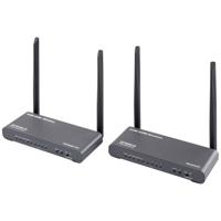 SpeaKa Professional SP-HDE-620 Draadloze HDMI-set 100 m 5 GHz 3840 x 2160 Pixel KVM-functie (Keyboard, Video, Mouse), Met loop-functie - thumbnail