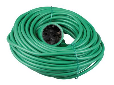 Verlengsnoer PVC groen 2x1qmm 20m - 1167052 Verlengsnoer PVC groen 2x1qmm 20m - 1167052
