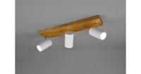Trio 3-lichts opbouwspotMarley wit op hout - 812400331 - thumbnail