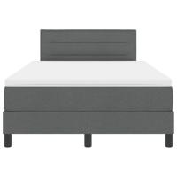 Boxspring Bed met Matras Donkergrijs 120x190 cm Stof - thumbnail